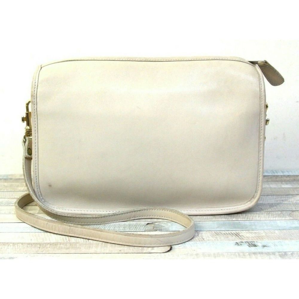 PARTNERS MERVYNS IVORY GENUINE LEATHER CROSSBODY SHOULDER BAG MESSENGER PURSE
